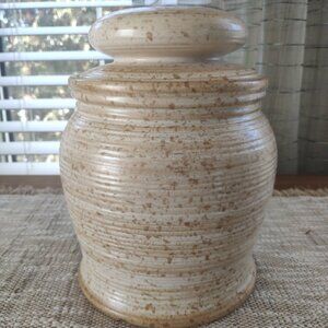 Beauce Art Pottery Canister Genin Trudeau Vintage Hand Thrown Cookie Jar 8.5"